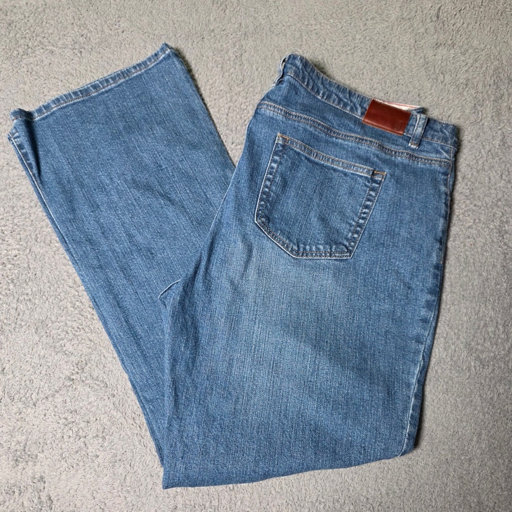 Lands End Womens 18 Jeans Blue Bootcut Original Fit Modern Waist Stretch